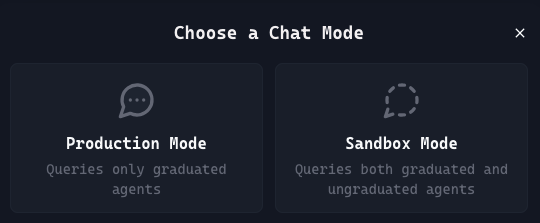 Choose sandbox mode